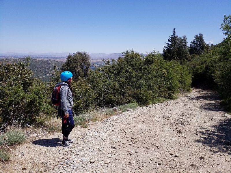 Looking out to Lake Silverwood and the rest of the HD. Also, a good example of the 2N45 trail condition.