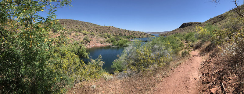 Riding down into the Lake Pleasant waterway