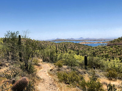 View of Lake Pleasant from above on the ridge