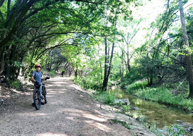 Hamilton Greenbelt II trail...on Yaupon Creek.