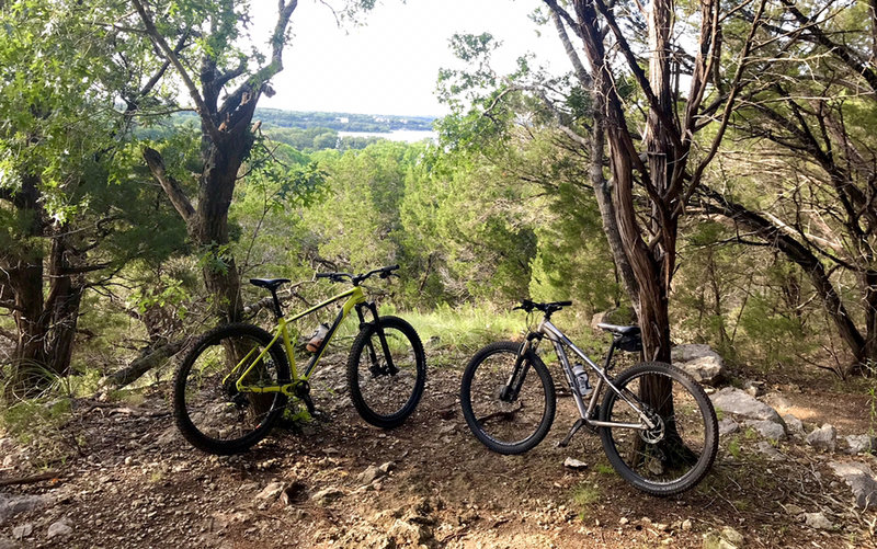 View of Lake Travis in the background...at top of Hurst Hollow Trail