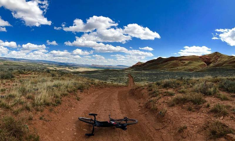 Bad Medicine 90: Beautiful Red Hills section on the portion of the trail that goes from the Alkalai Road to the Medicine Lodge State Park.