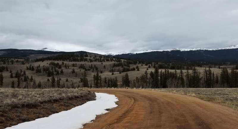 Late winter dirt road