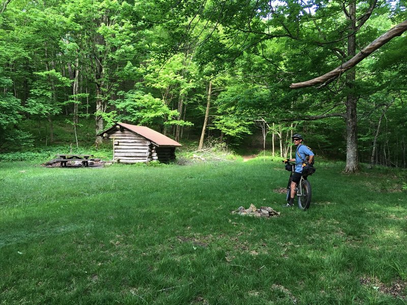 The old AT shelter at Cherry Knob