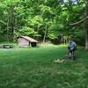 The old AT shelter at Cherry Knob