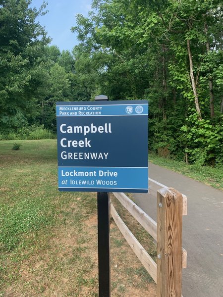 Lockmont drive greenway start. It ends in a culdesac.