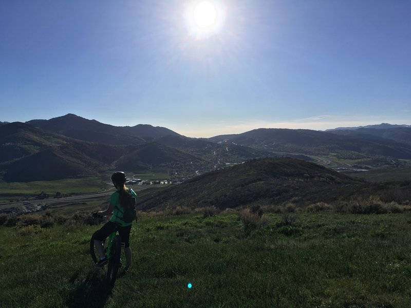 Top of Flying Dog by the cell tower, overlooking I-80