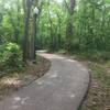 Going uphill on the west side of the Dogwood Trail.