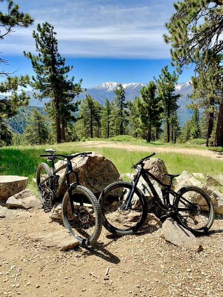 nice views at the top of the lift...bear mnt bike park :)