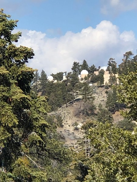 View of NASA's JPL perched atop the mountain.