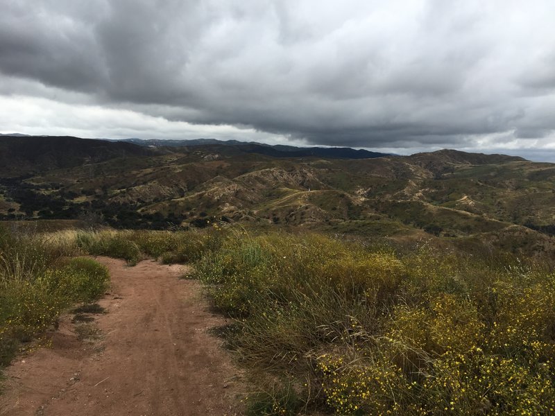 Overcast at the top.