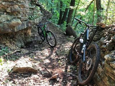 Checking out the rocks.