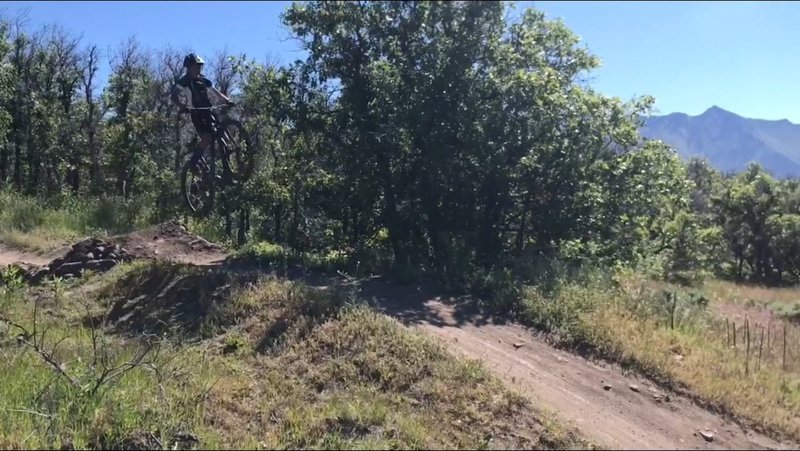 A kicker on a jump about halfway down Levitate.