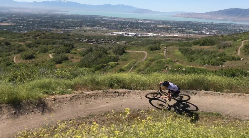 A fast berm. Taken at full speed, these will put you nearly horizontal.