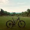 Bike near the Apple Barn, with the beautiful view in the background!