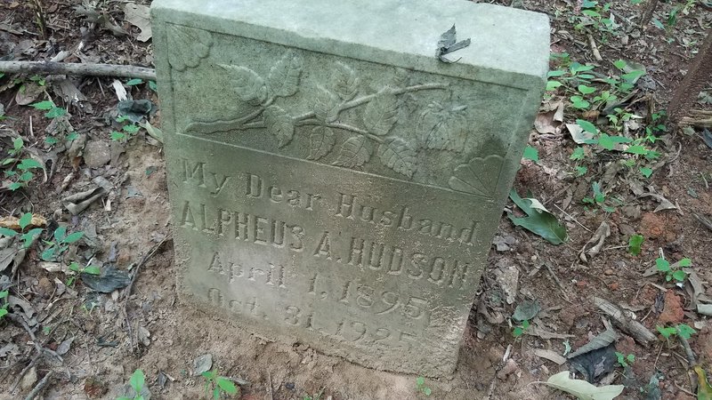 Gravestone of Alpheus A. Hudson.