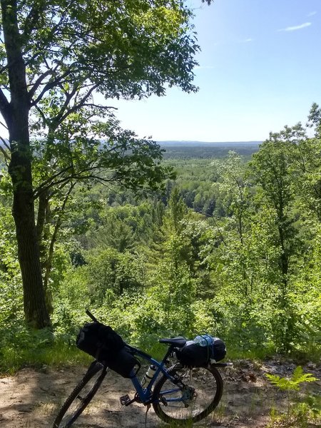 Bikepacking North Country Trail near Marilla trailhead.