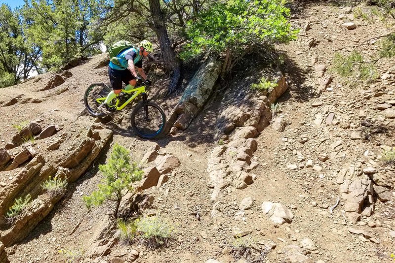 Some of the lightly technical terrain on the Devisadero trails.