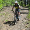 Willa descending Monitor Creek.