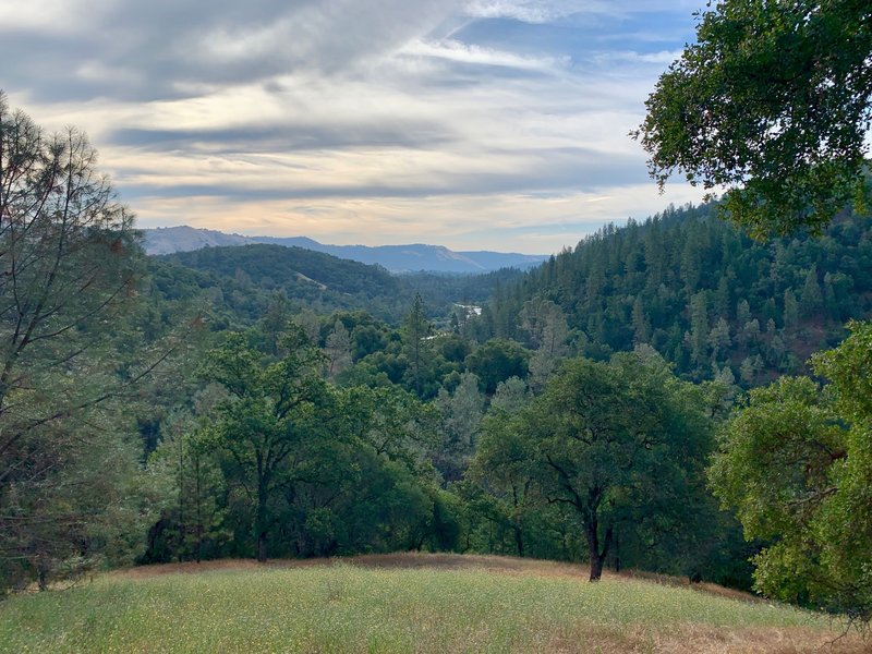 Great views on the American river looking south west during the first few miles of the trail