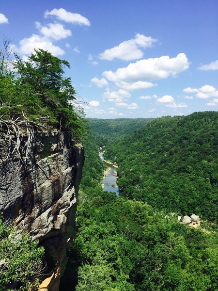 Looking out over the gap.