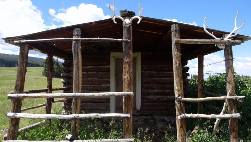 Line Shack Cabin at top of Meadow Mountain.