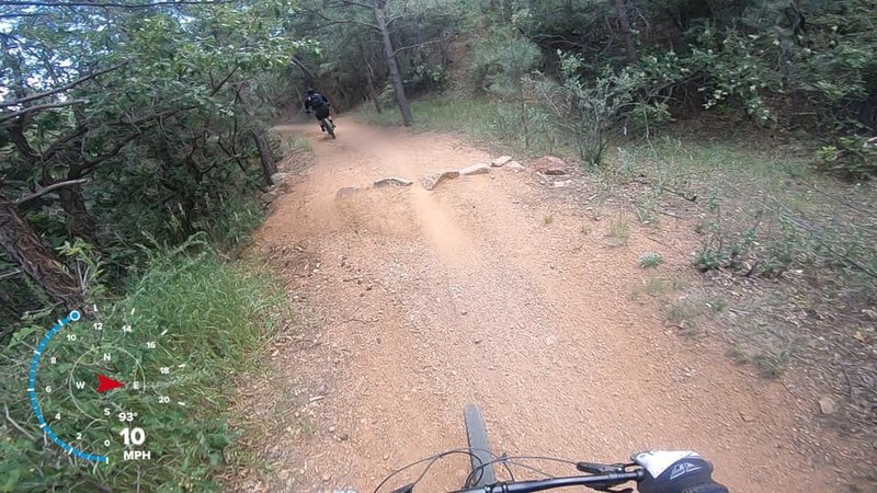 Part of the trail with large rocks. There are at least three to four sections with large rocks.