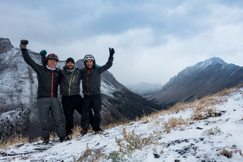 At the top of one of the toughest bike pushes of the trip.