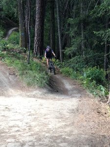 Headed downhill at intersection with Rosie's Boa