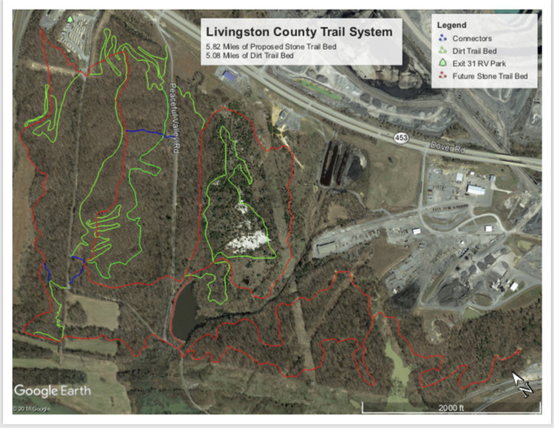 Trail map as of July 2019