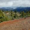 The view of San Francisco on the climb up Mt Tam.