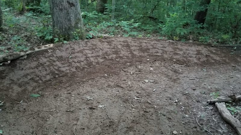 First berm turn on High Meadow.