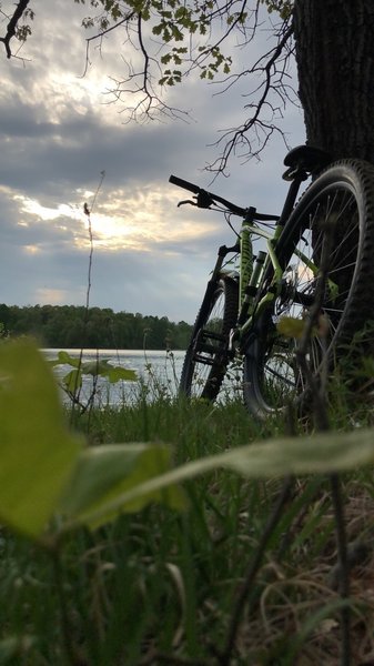 Lakeside view on the blue trail.