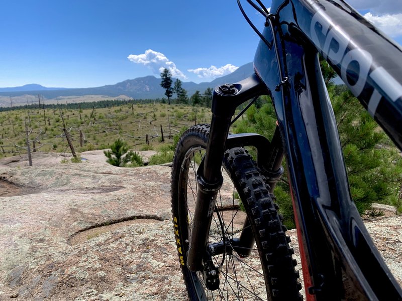 Stellar view looking east on a rock mesa on the ascent towards Black Jack trail