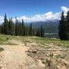 Looking back down the valley while riding Upper Roof of the Rockies.