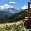 James Peak (left) and Parry Peak (center), near the start of Upper Roof of the Rockies trail. 10,806 feet.