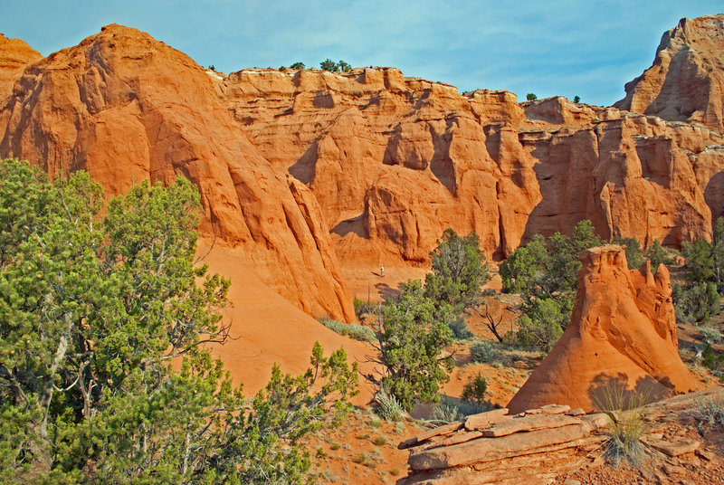 Panorama Trail's "Secret Passage" is hidden among these red rock cliffs