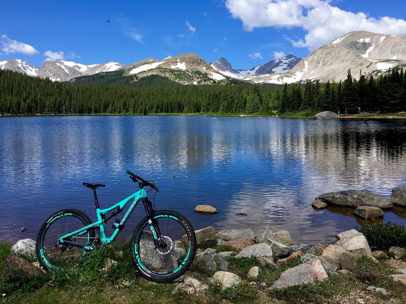 A nice little pause in passing Brainard Lake while connecting Little Raven Trail to South St. Vrain Trail.