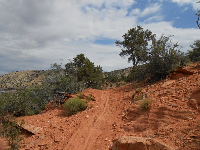 Heading north on the south side of the 13th Hole loop.