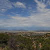 Near the high point on the 13th Hole Trail loop looking west. Three Peaks is in the distance.