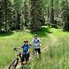 Coyote Trail as it crosses Elk Meadow before dipping back into singletrack.