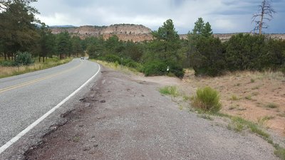 Trailhead parking for Lower Water Canyon Trail.
