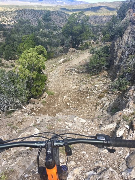 One of the technical sections. It's steeper than it looks in the photo.