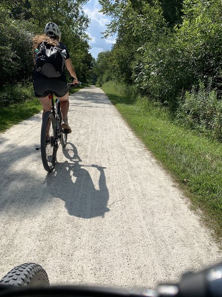 The entire loop is this crushed limestone trail!