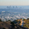 View of Downtown LA from Las Flores Motorway