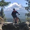 Descending the Dog River Trail with Mt Hood in the background...