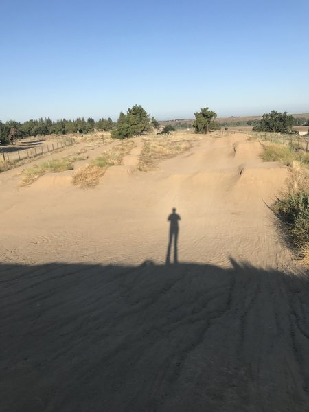 End of trail. Beginning of dirt jumps and ramps.