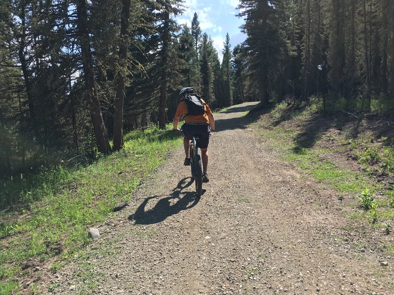 doubletrack at the beginning of the loop before the pump house