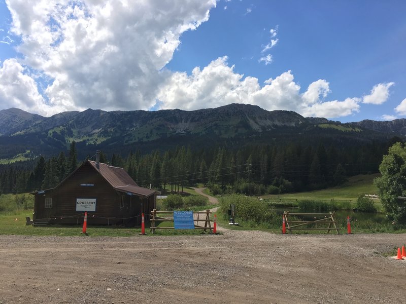 view from the parking lot of Crosscut