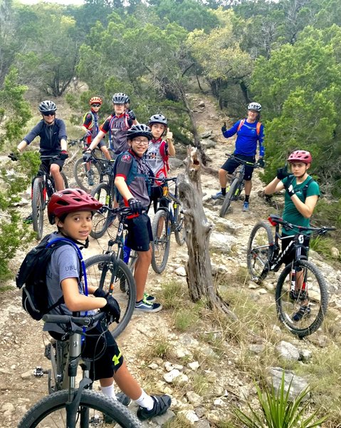 Kids preride before xc race